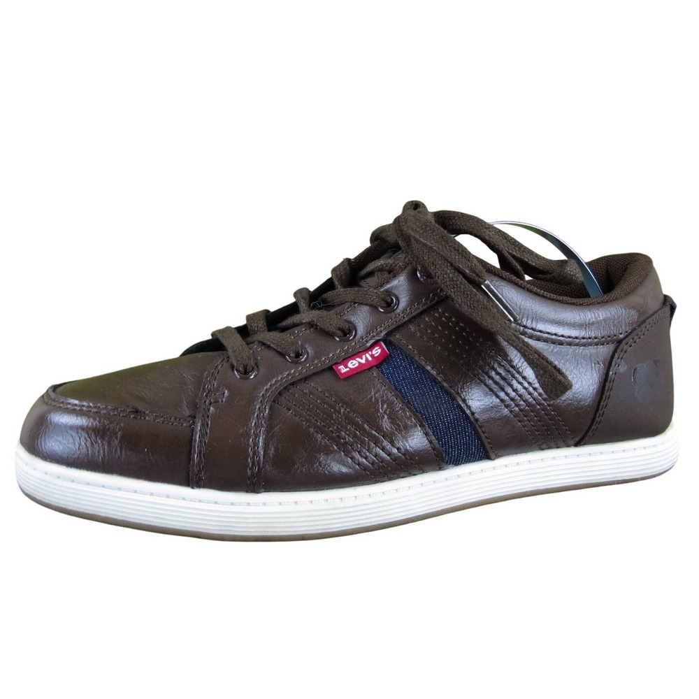 Levi's Brown Boys Synthetic Sneakers Size‎ 4.5 Casual Lace-Up Shoes